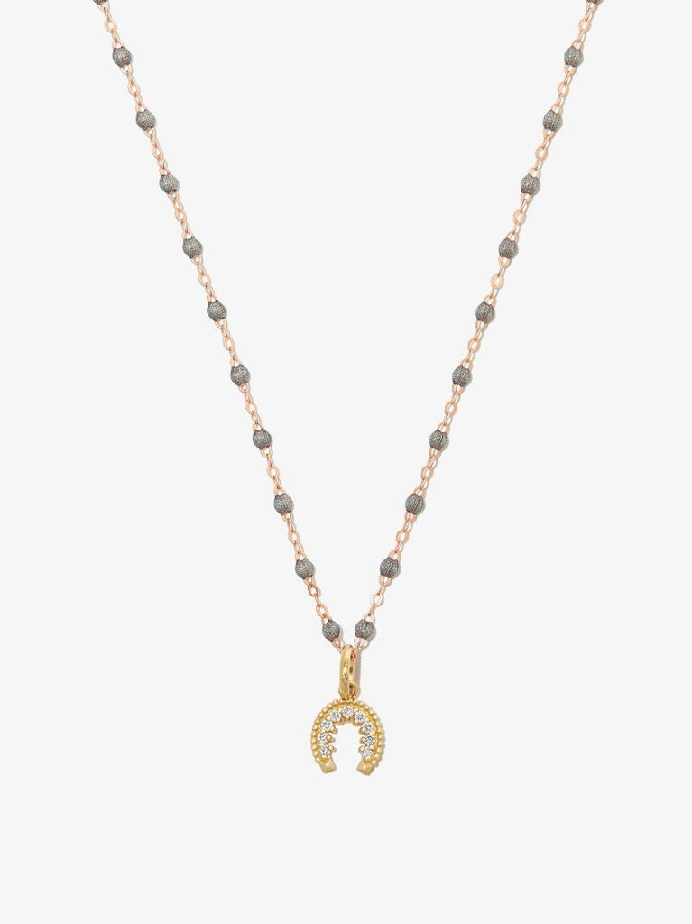 18k Yellow Gold Horseshoe Diamond Charm