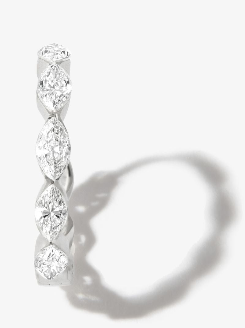 18k White Gold Eternity Diamond Hoop Earring