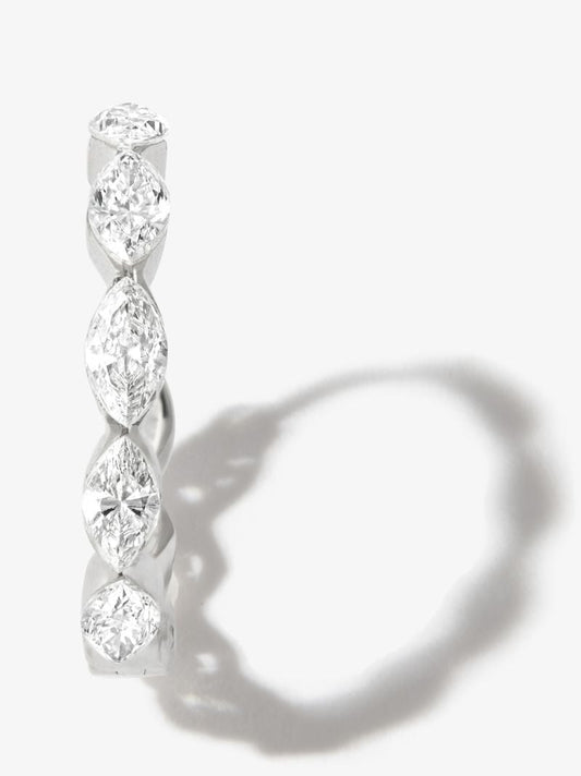18k White Gold Eternity Diamond Hoop Earring