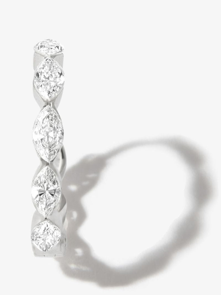 18k White Gold Eternity Diamond Hoop Earring