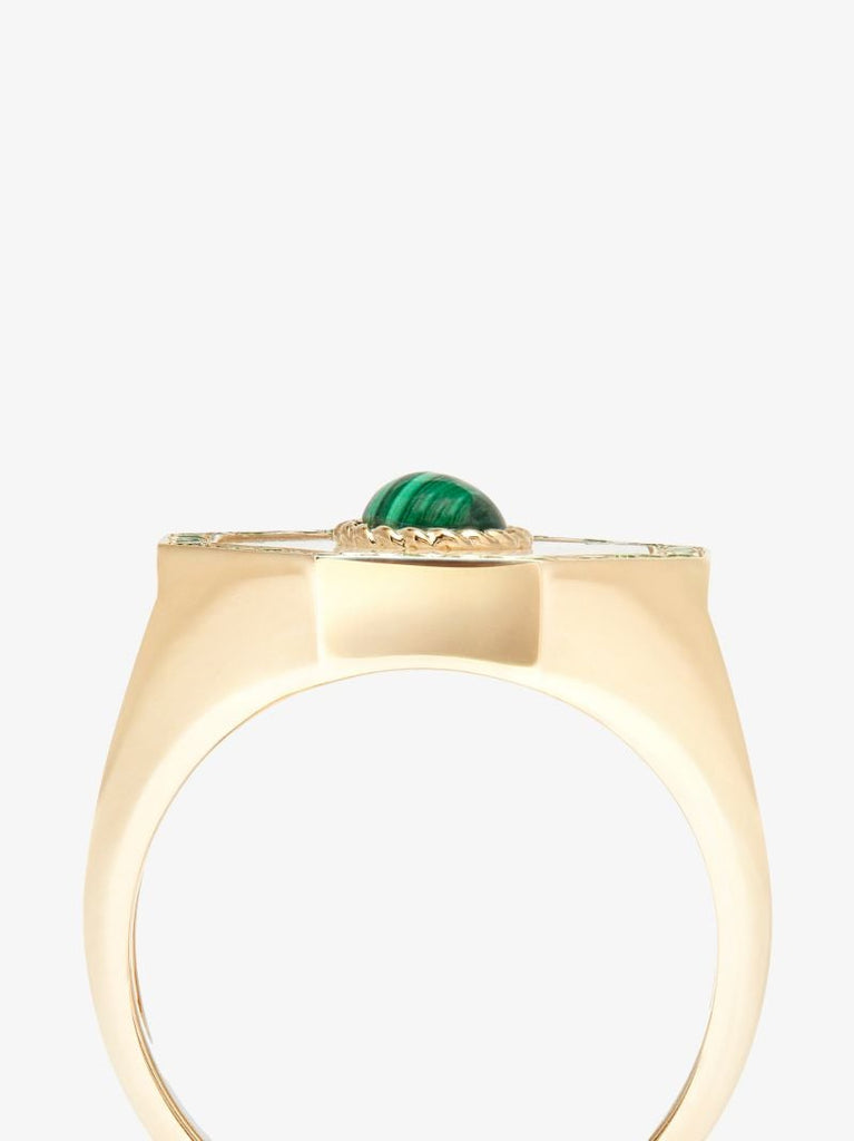9k Yellow Gold Octagonal Signet Ring