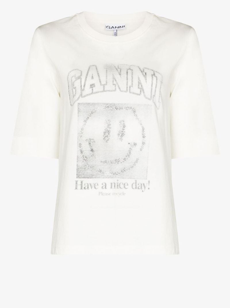 Smiley Logo Print T-shirt