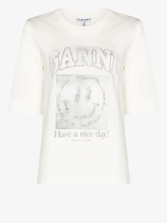 Smiley Logo Print T-shirt
