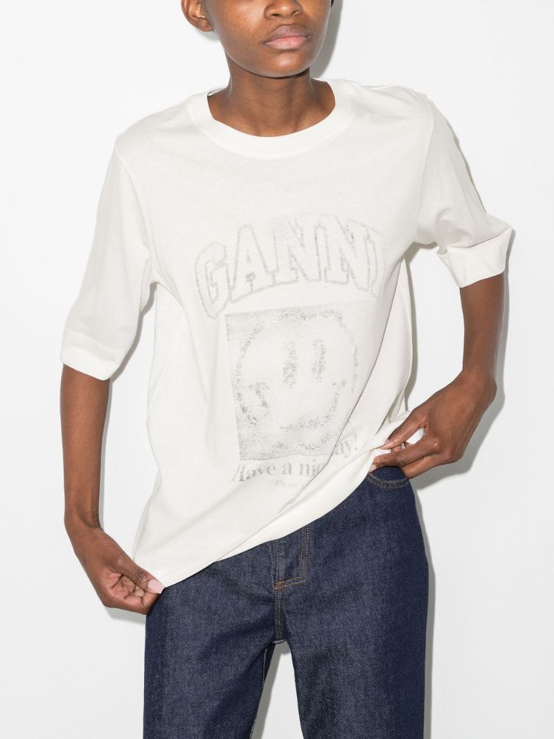 Smiley Logo Print T-shirt