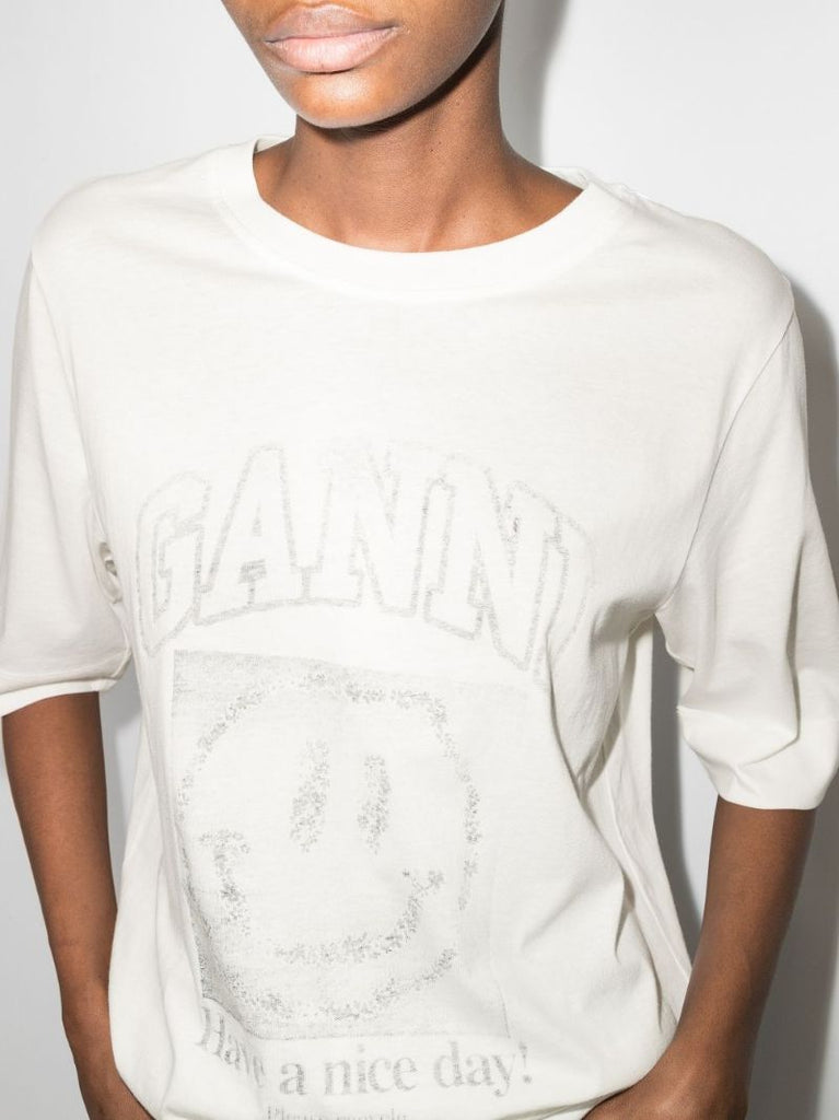 Smiley Logo Print T-shirt