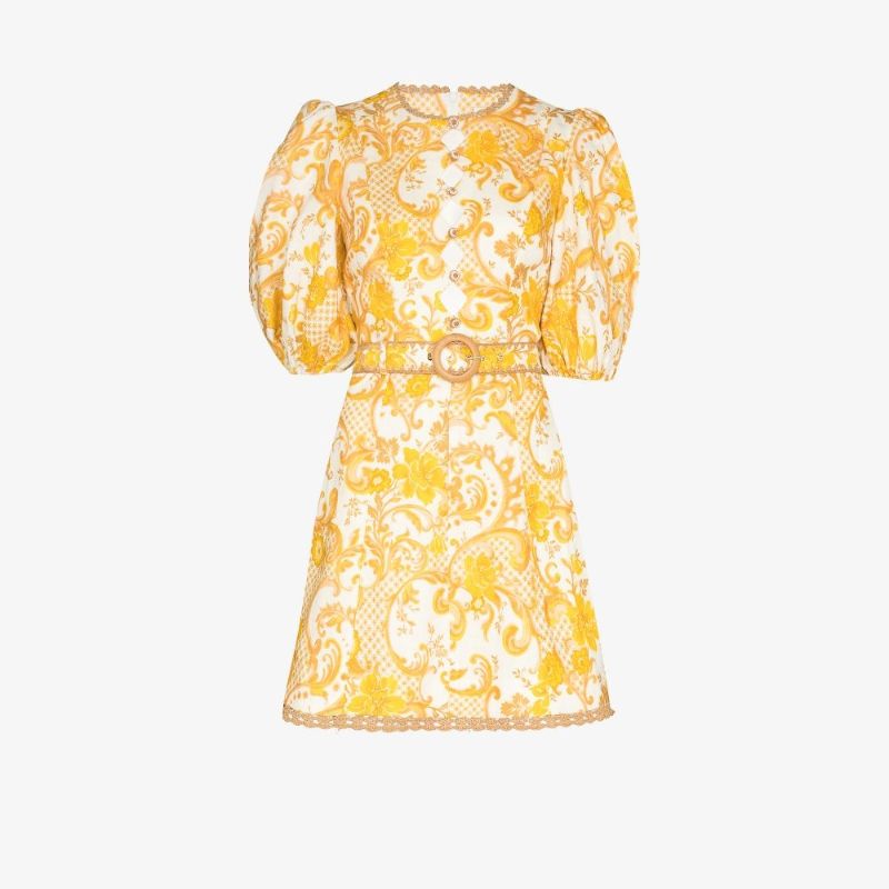 Postcard Floral Swirl Mini Dress