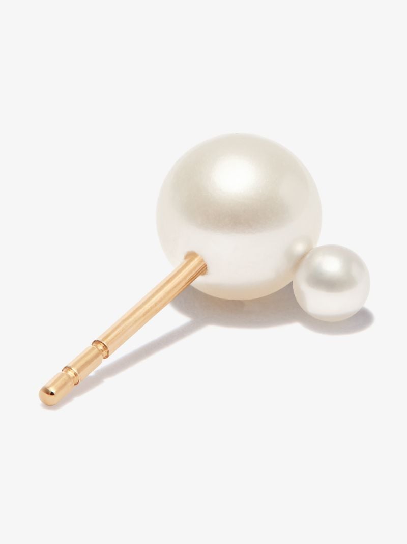 14k Yellow Gold Babylon Deux Pearl Earring