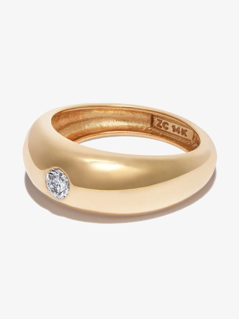 14k Yellow Gold Aura Small Diamond Ring