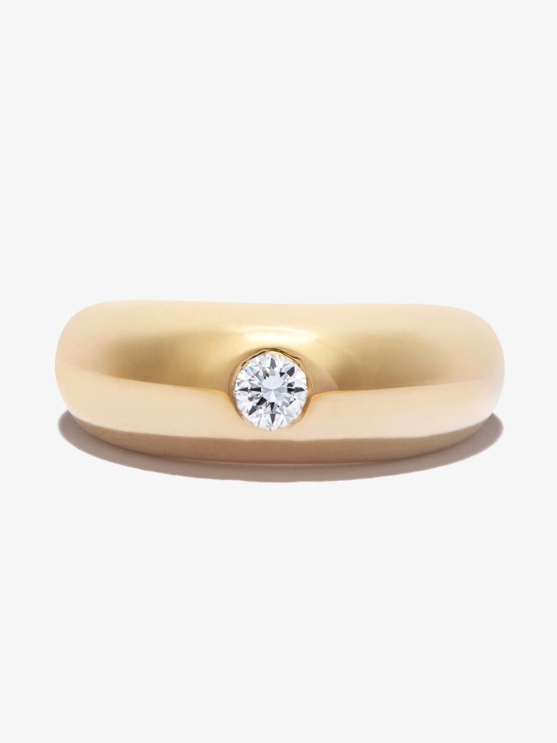 14k Yellow Gold Aura Small Diamond Ring
