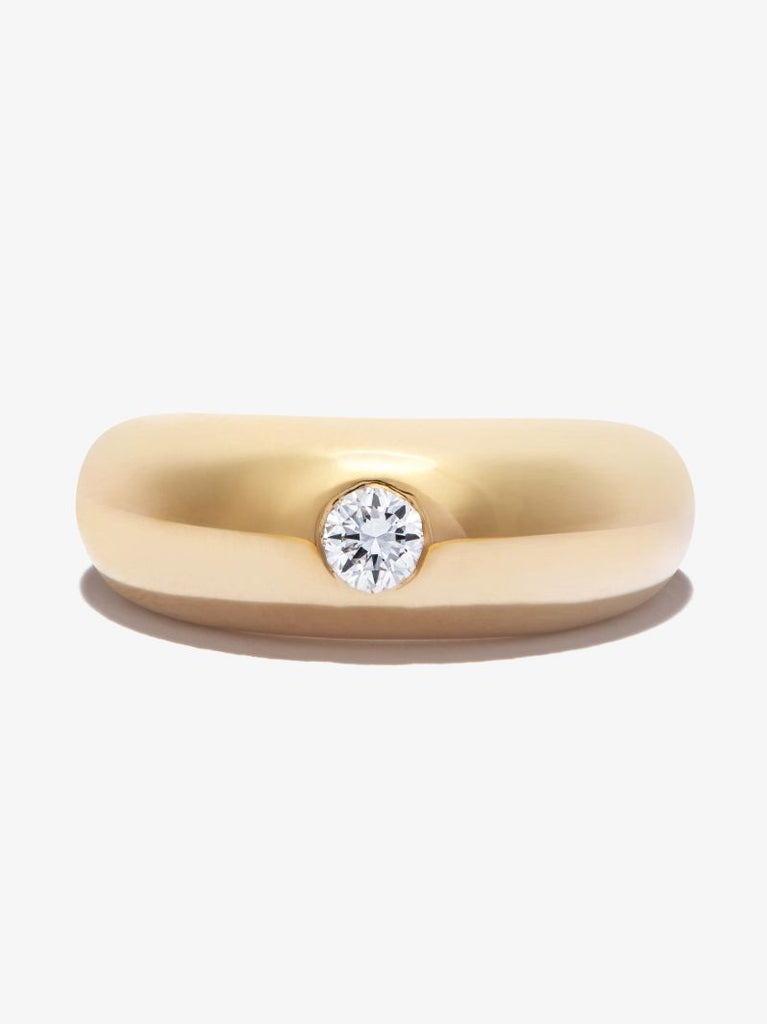 14k Yellow Gold Aura Small Diamond Ring