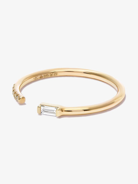 14k Yellow Gold Open Diamond Ring