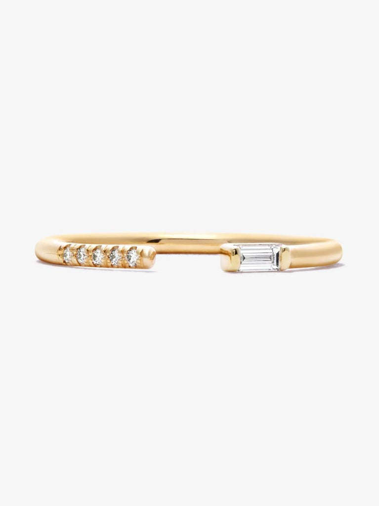 14k Yellow Gold Open Diamond Ring