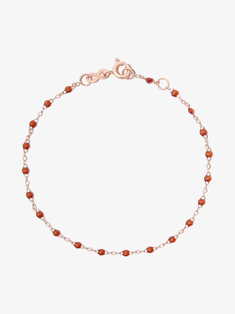 18k Rose Gold Classic Gigi Fauve Beaded Bracelet