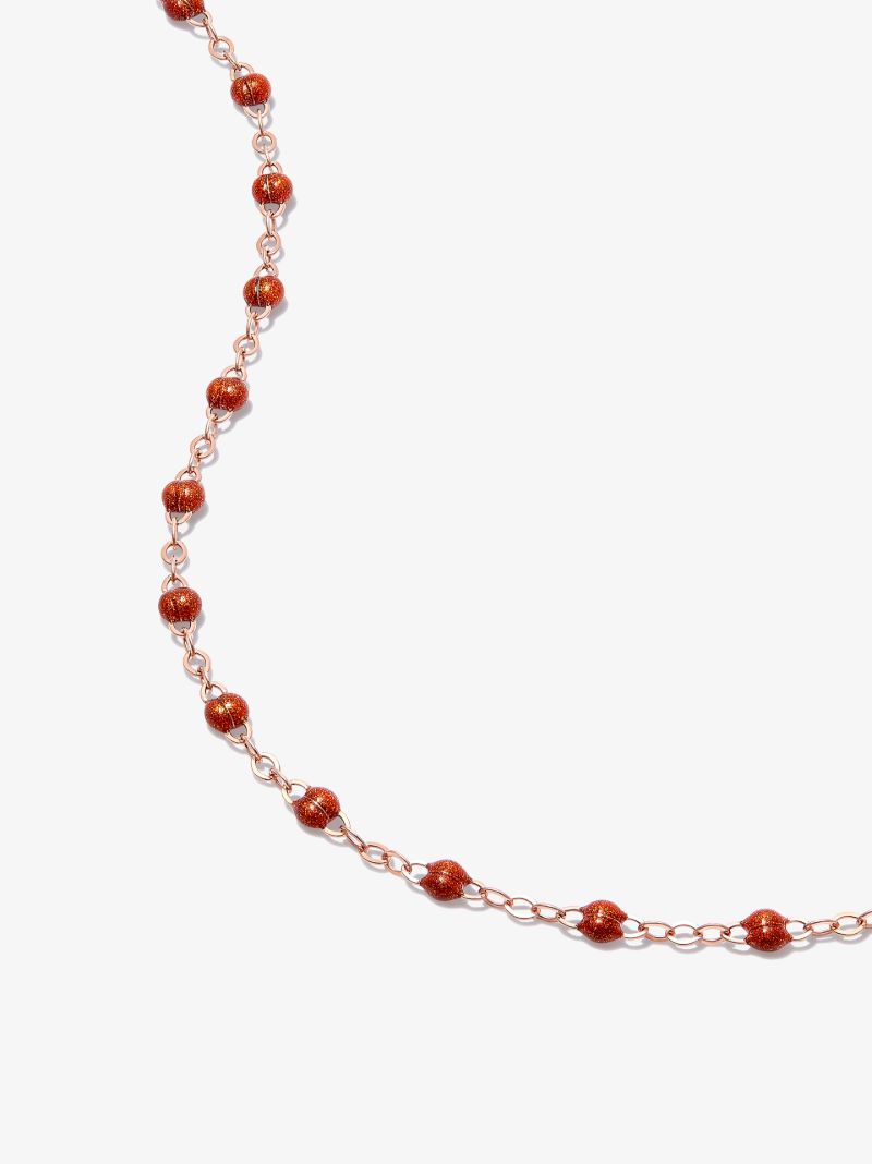 18k Rose Gold Classic Gigi Fauve Beaded Bracelet
