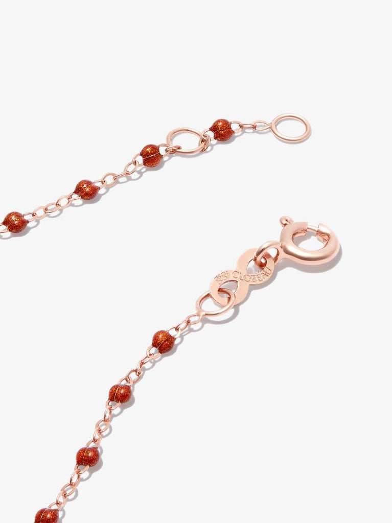 18k Rose Gold Classic Gigi Fauve Beaded Bracelet