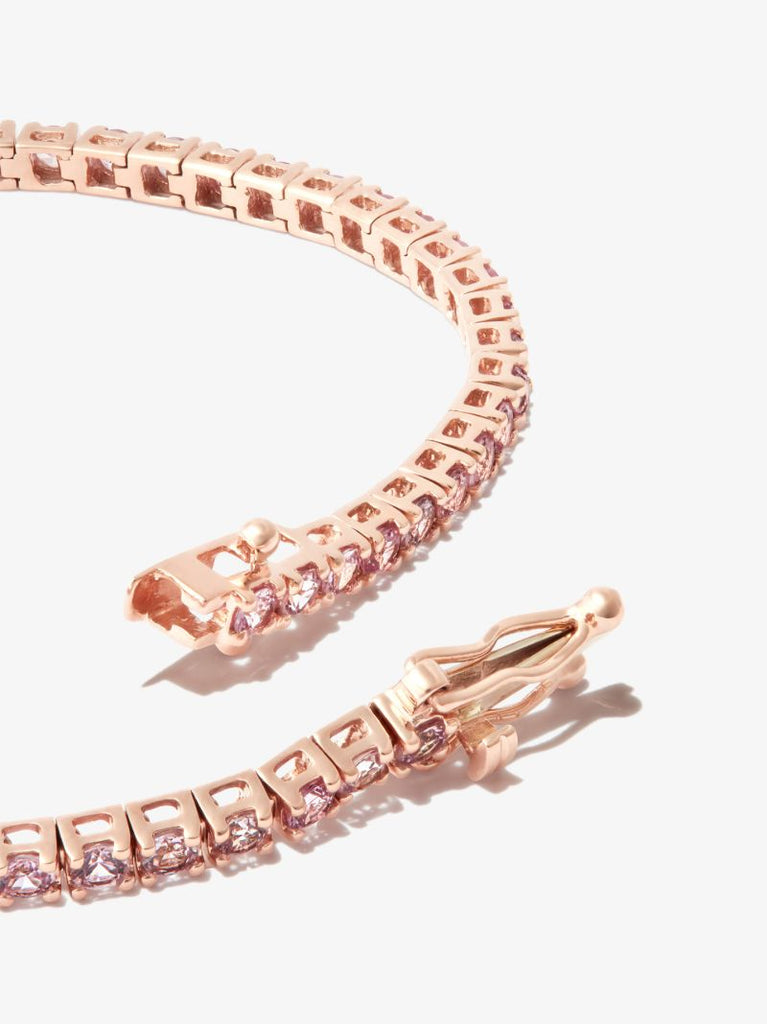 14k Rose Gold Sapphire Bracelet