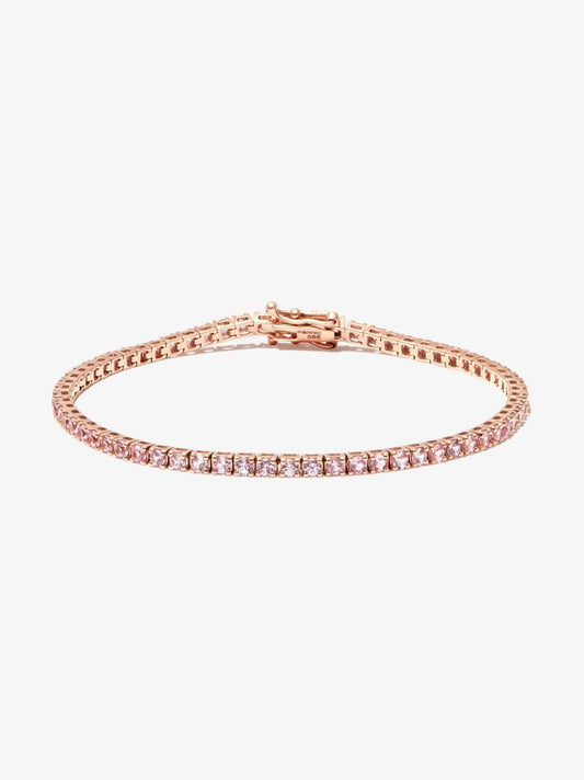 14k Rose Gold Sapphire Bracelet