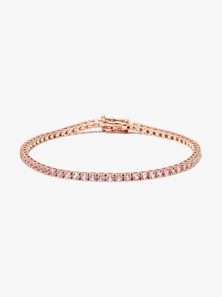 14k Rose Gold Sapphire Bracelet
