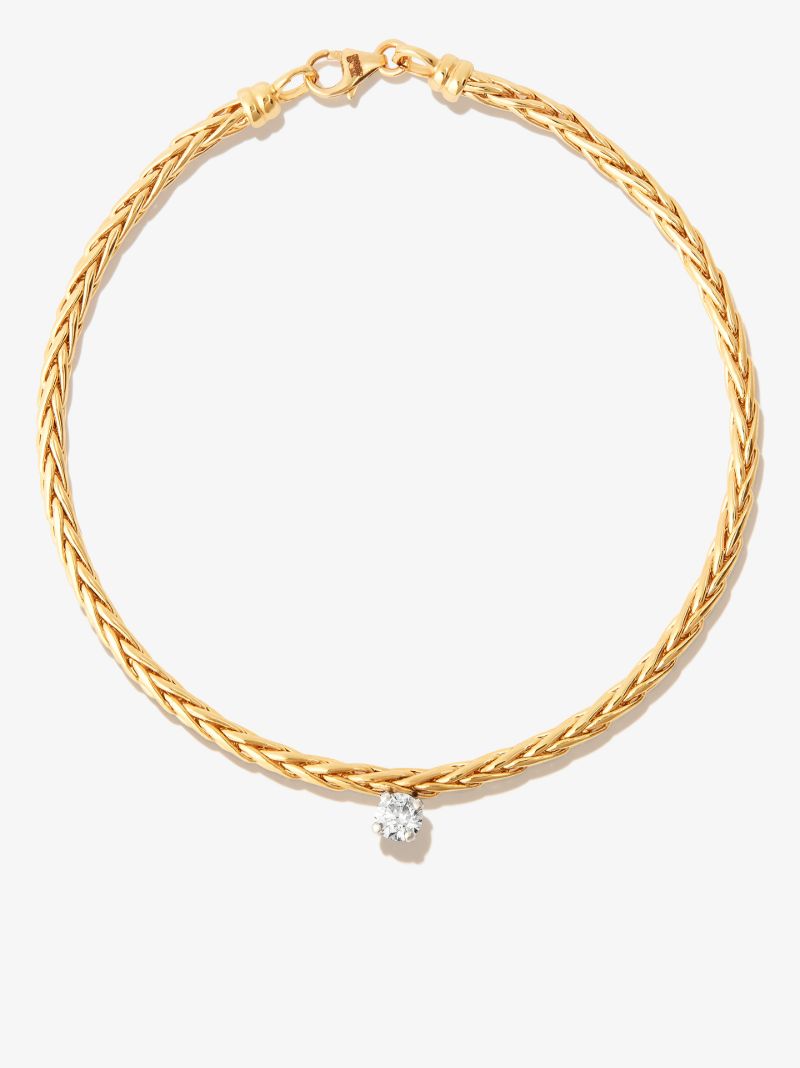 18k Yellow Gold Palmier Diamond Bracelet