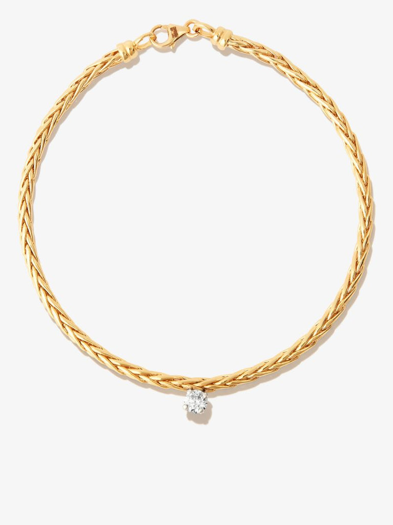 18k Yellow Gold Palmier Diamond Bracelet