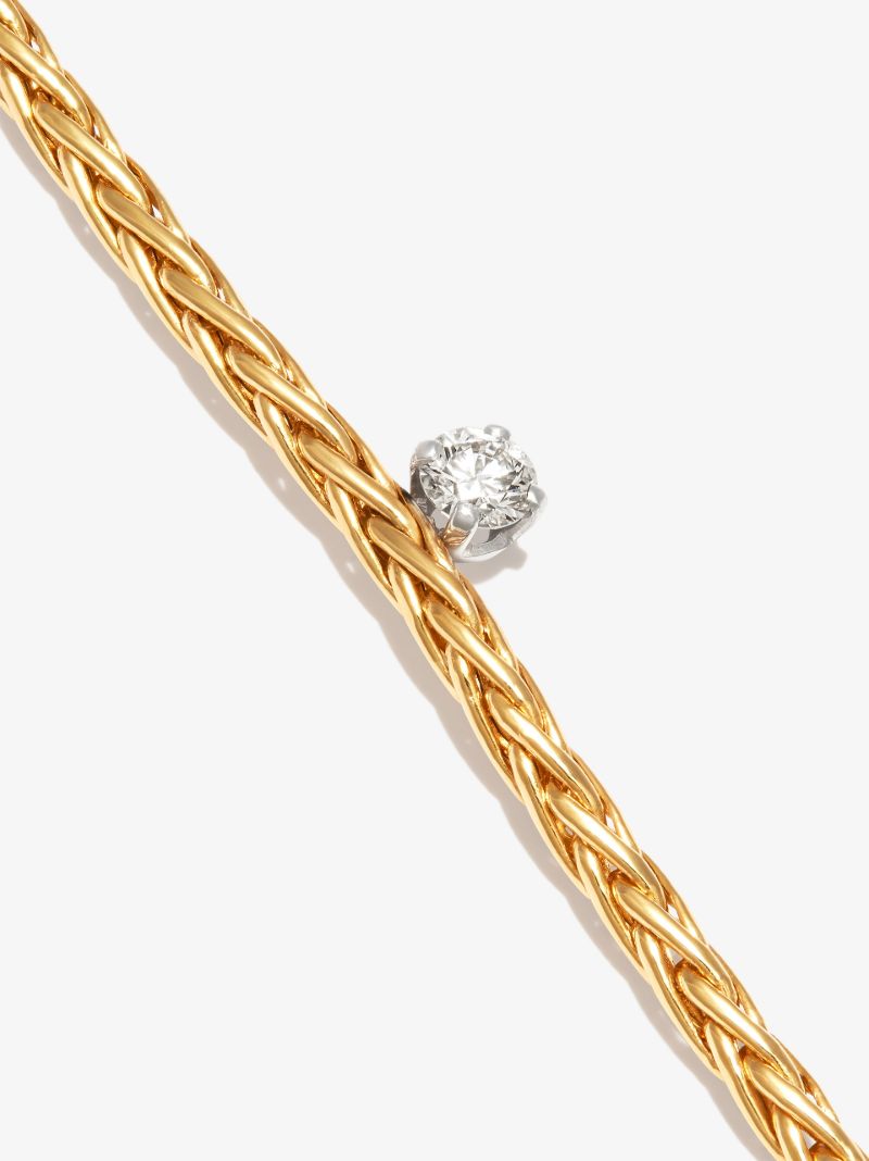 18k Yellow Gold Palmier Diamond Bracelet