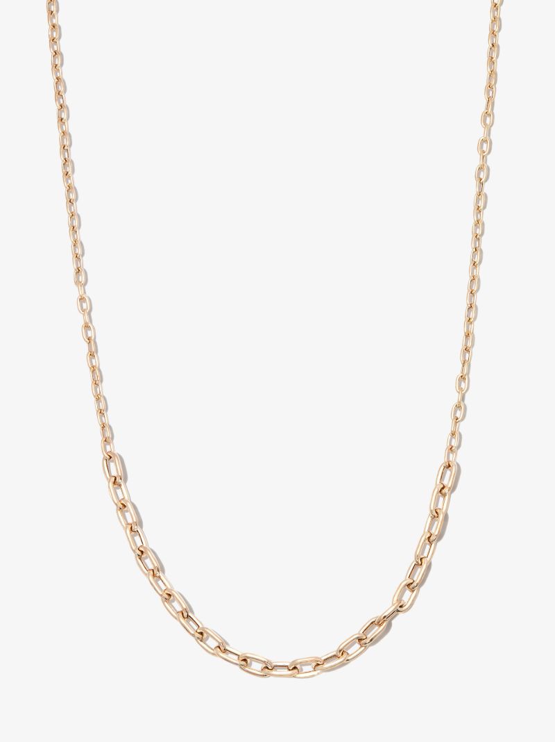 14k Yellow Gold Graduated Link Chain Necklace