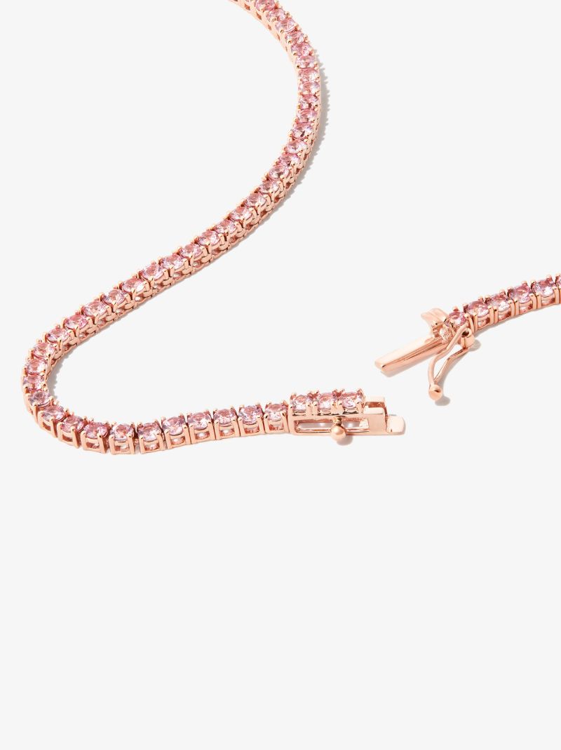 14k Rose Gold Sapphire Necklace