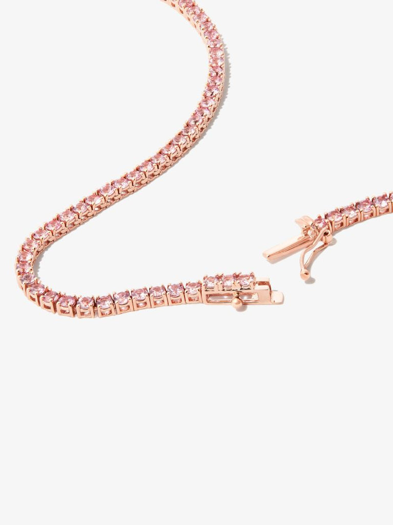 14k Rose Gold Sapphire Necklace