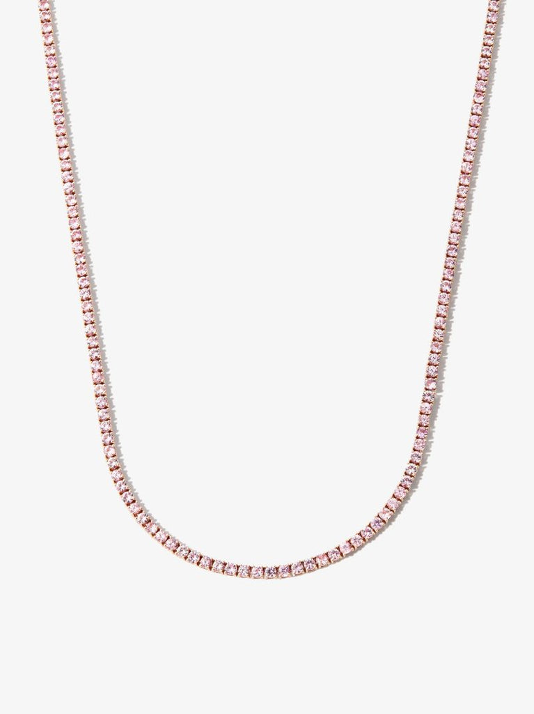14k Rose Gold Sapphire Necklace