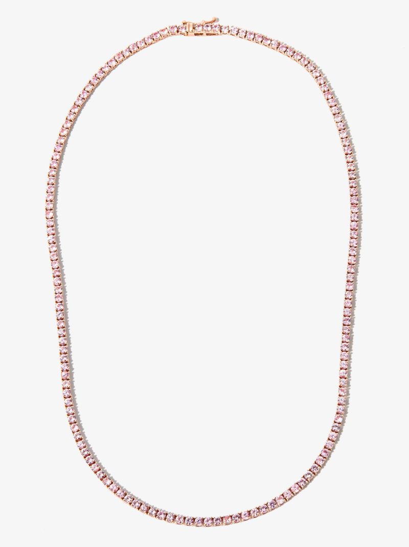 14k Rose Gold Sapphire Necklace