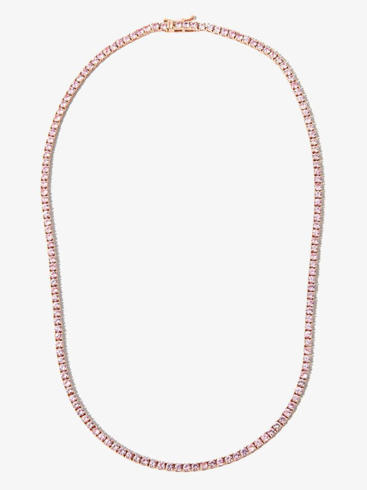 14k Rose Gold Sapphire Necklace