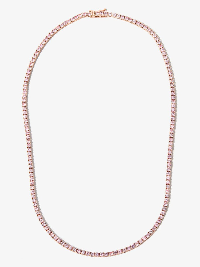 14k Rose Gold Sapphire Necklace