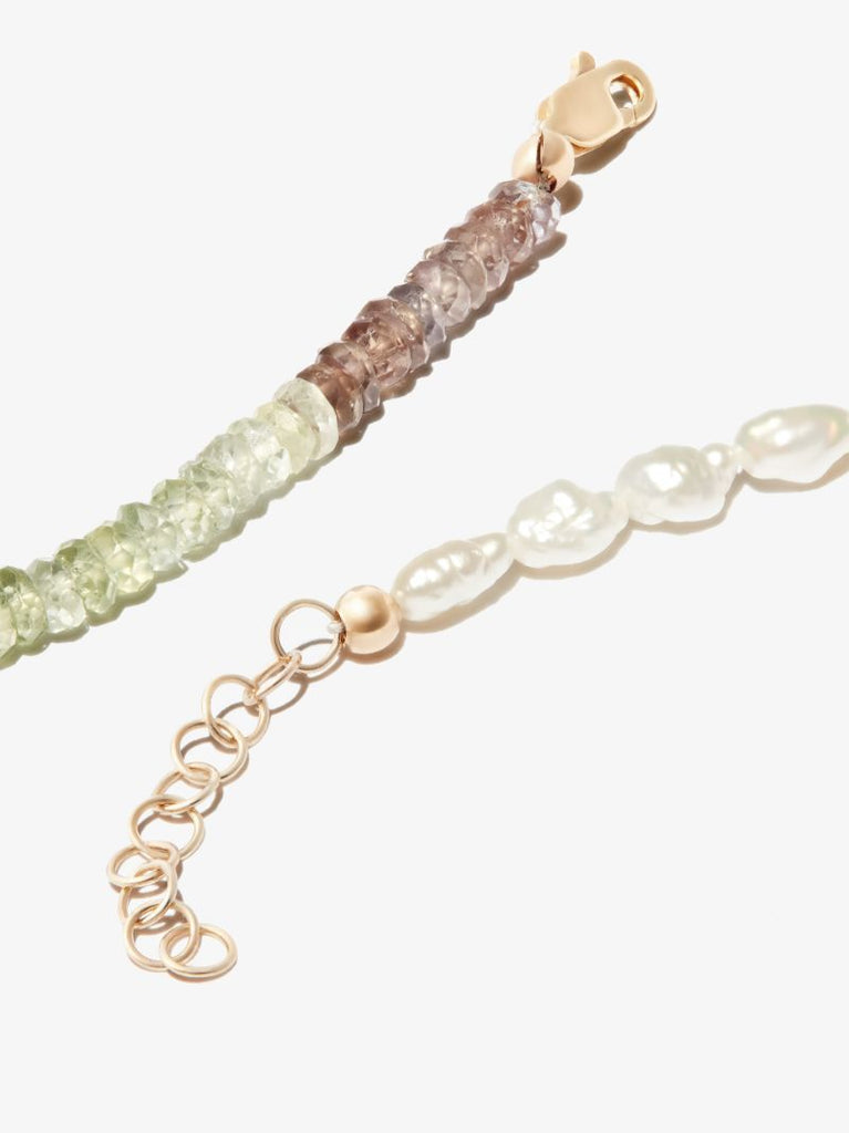14k Yellow Gold Can't Decide Sapphire and Pearl Necklace