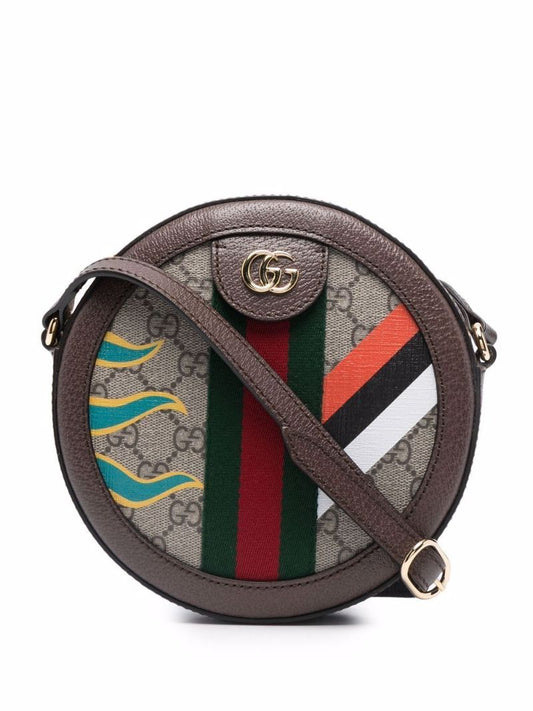 Brown Horse Racing Round Cross Body Bag