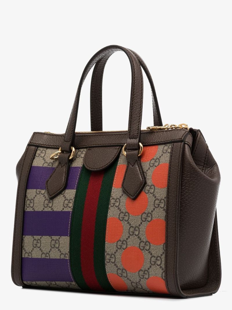 Brown Ophidia Gg Horse Racing Tote Bag