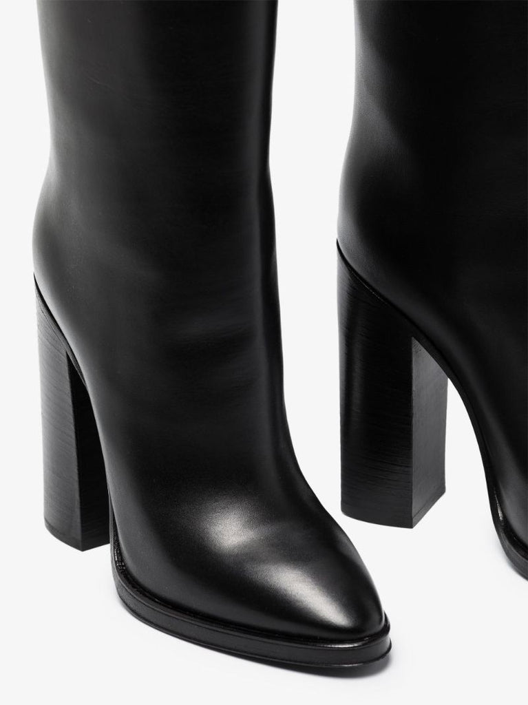 Black Dua 110 Leather Knee-high Boots