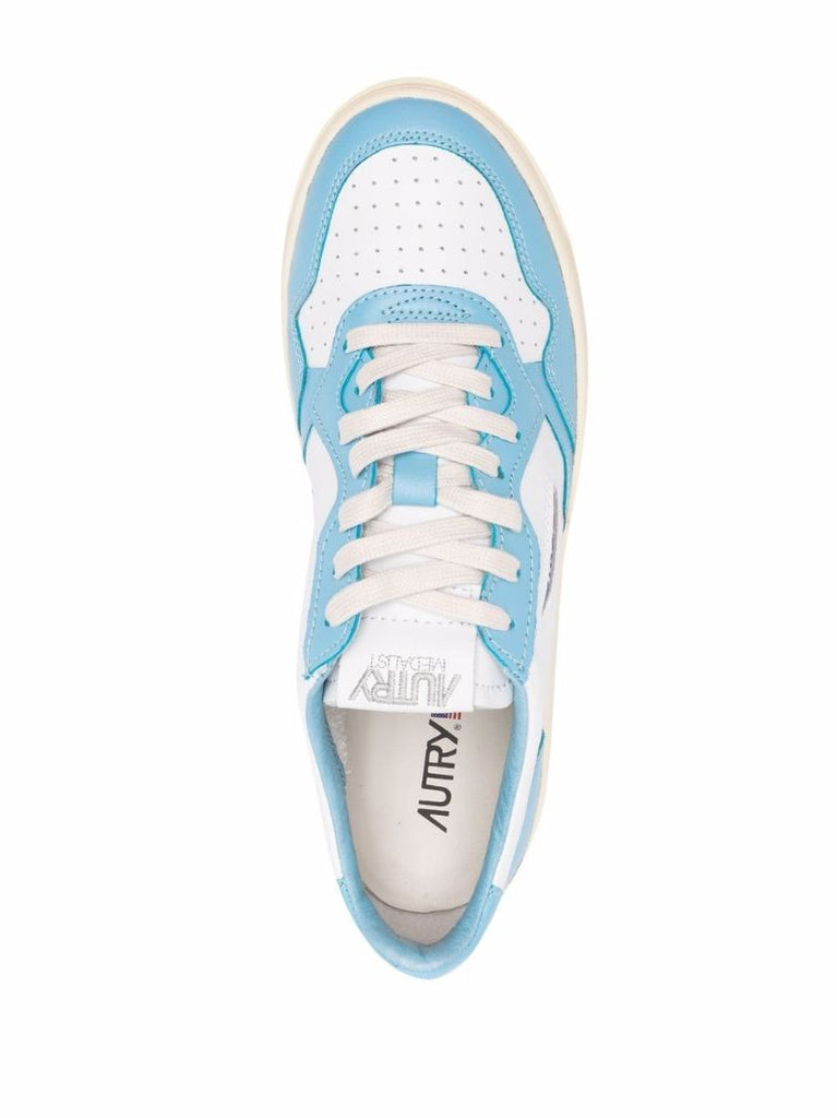 Blue Medalist Leather Sneakers