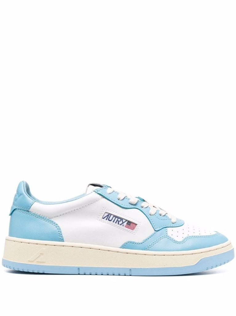 Blue Medalist Leather Sneakers