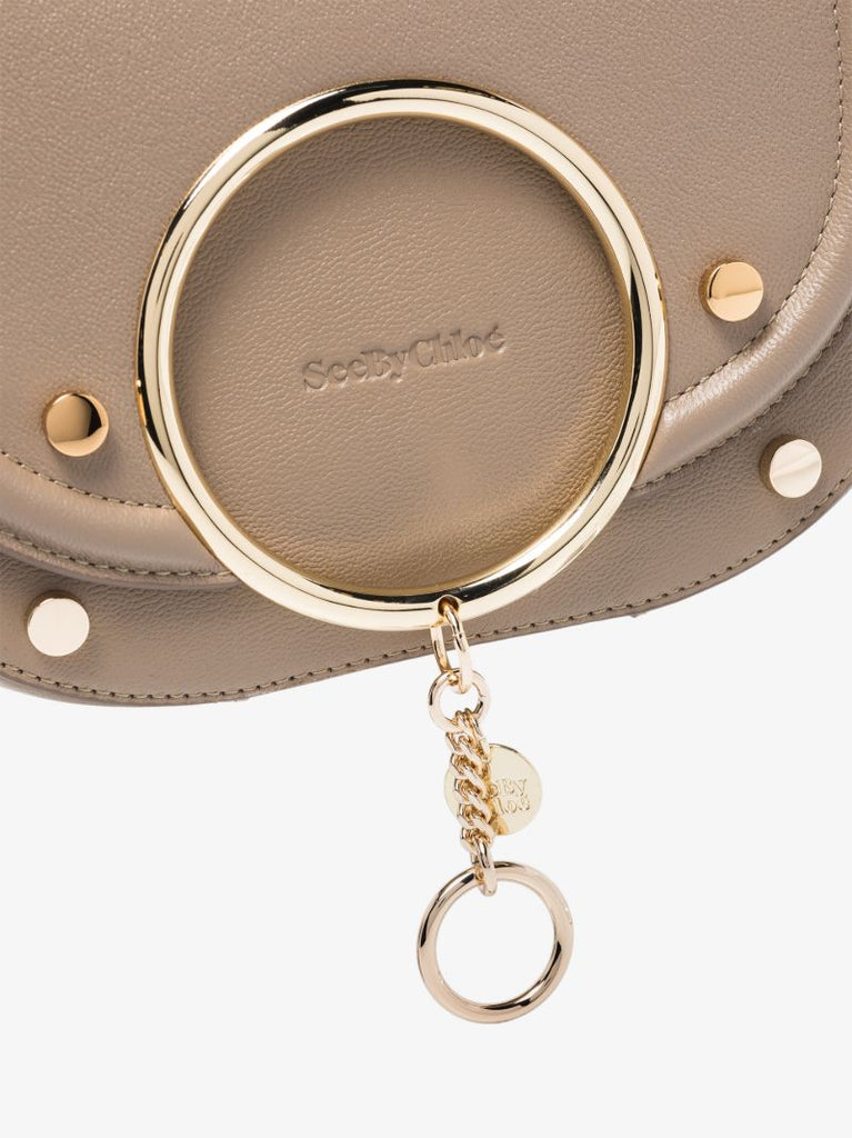 Grey Mara Leather Cross Body Bag