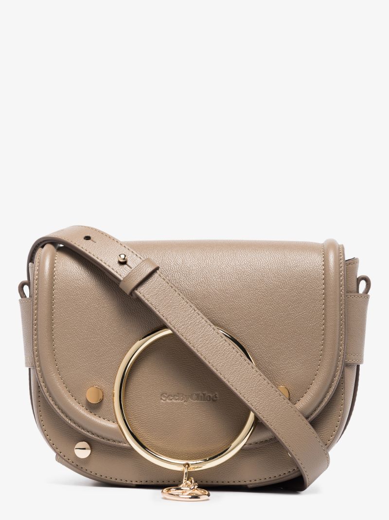 Grey Mara Leather Cross Body Bag