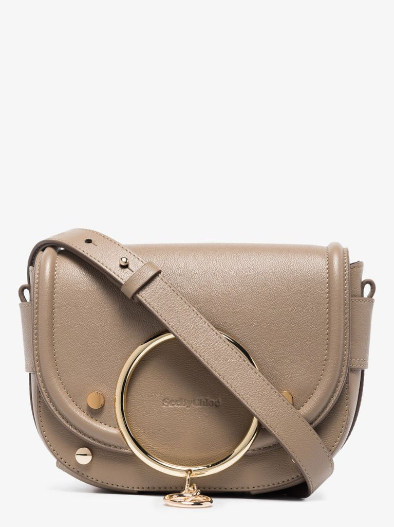 Grey Mara Leather Cross Body Bag