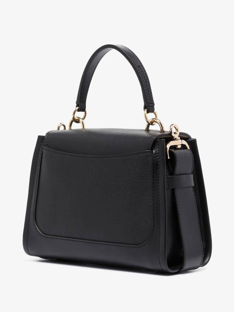 Black Tess Small Leather Tote Bag