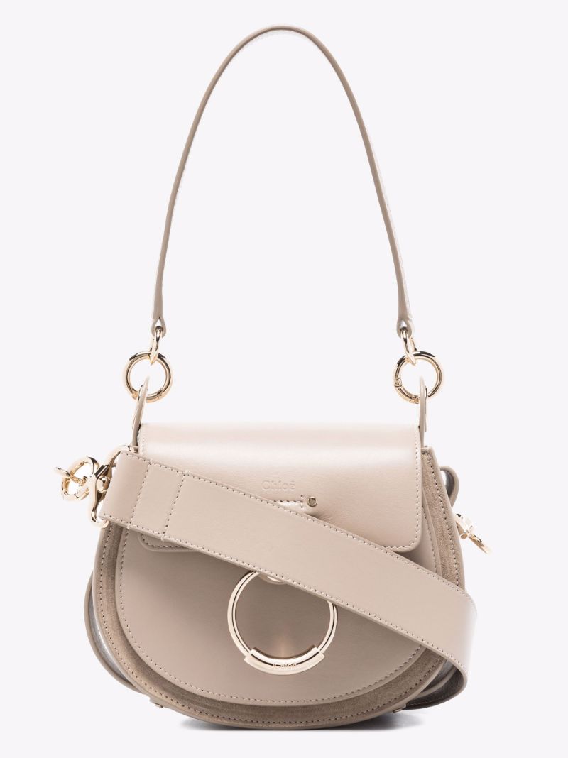 Neutral Tess Leather Shoulder Bag