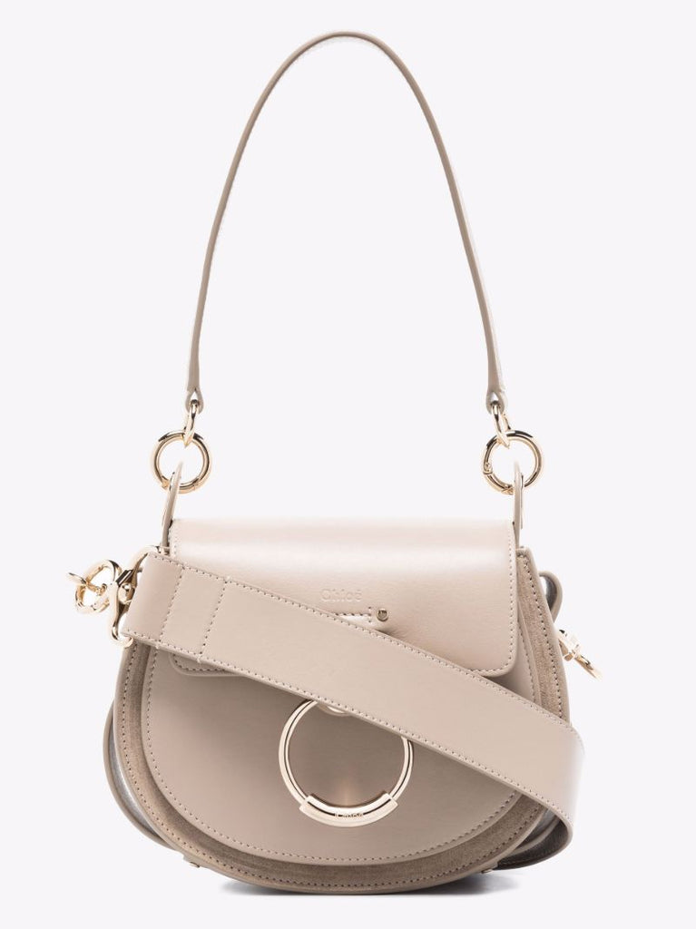 Neutral Tess Leather Shoulder Bag