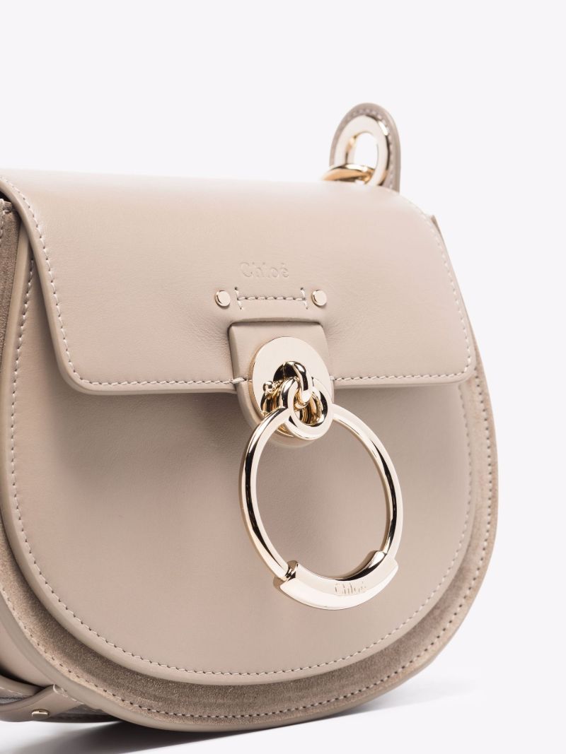 Neutral Tess Leather Shoulder Bag