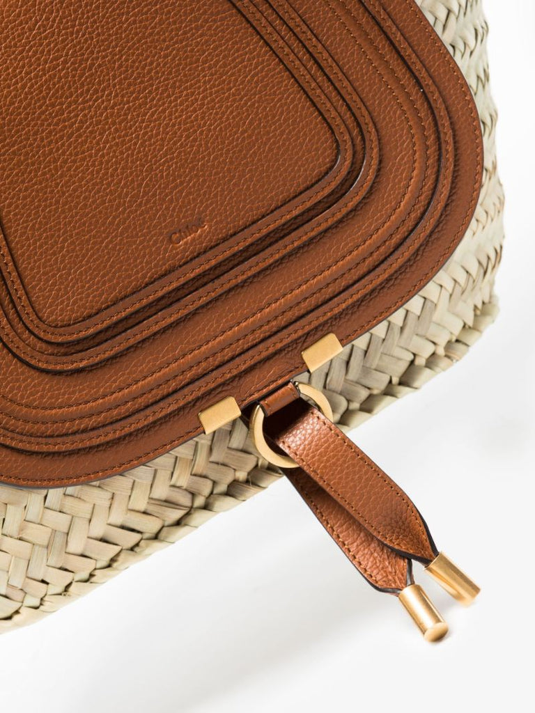 Neutral Marcie Raffia Tote Bag