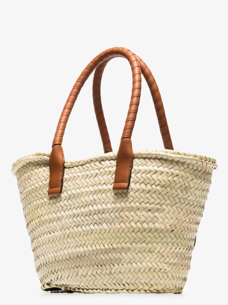 Neutral Marcie Raffia Tote Bag