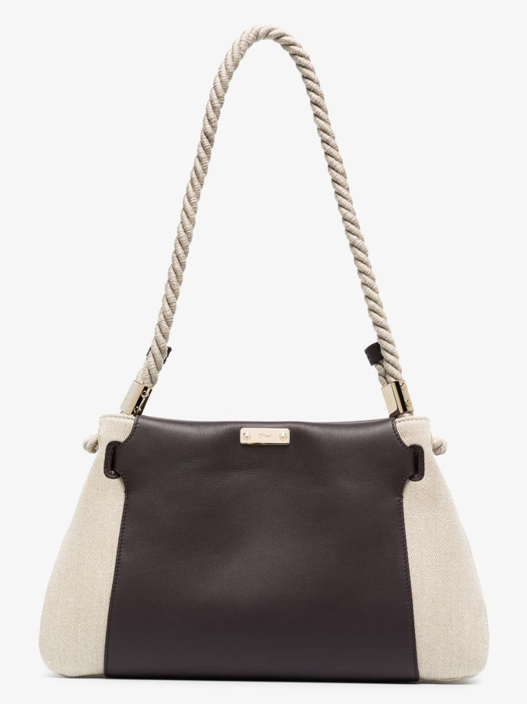 Brown Key Medium Leather Shoulder Bag
