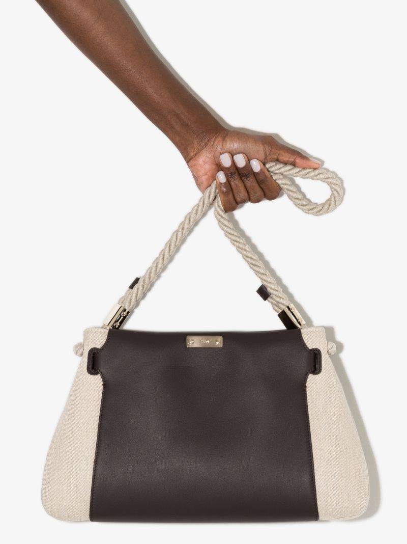Brown Key Medium Leather Shoulder Bag