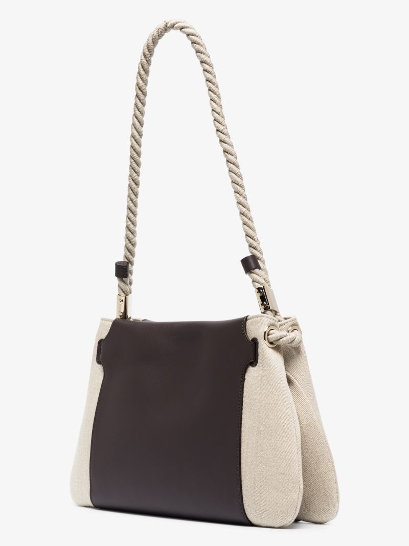 Brown Key Medium Leather Shoulder Bag
